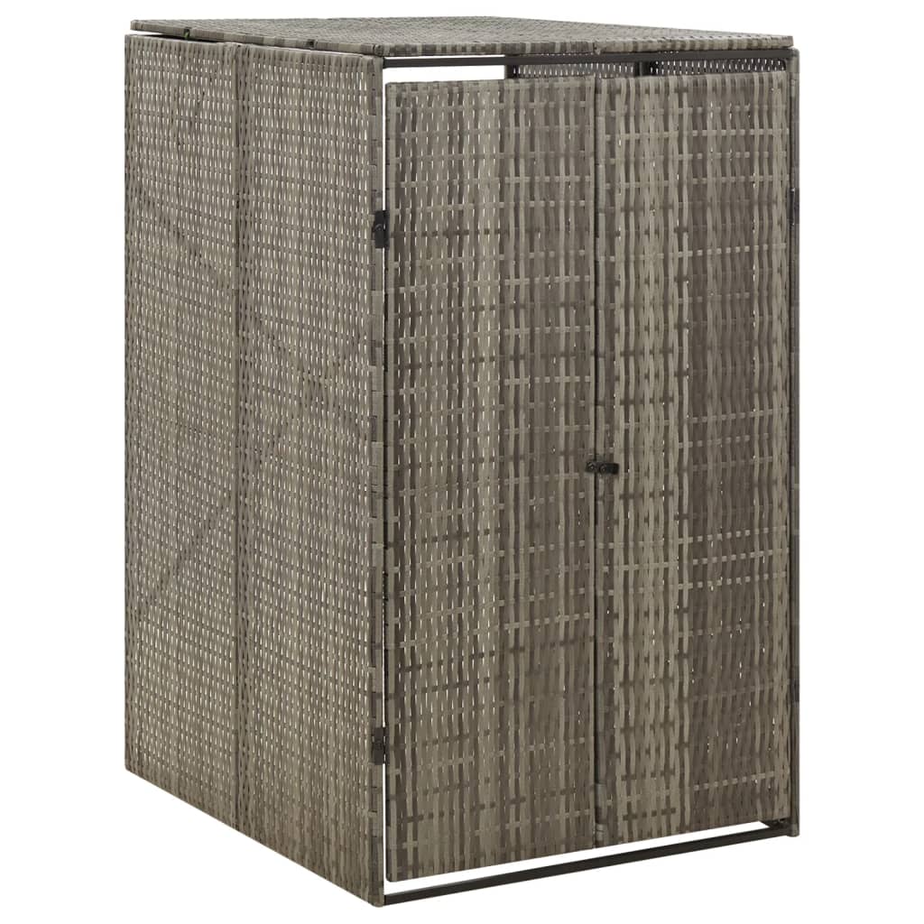 foto del prodotto copribidone singolo grigio 70x80x117 cm in polyrattan cod mxl 44109