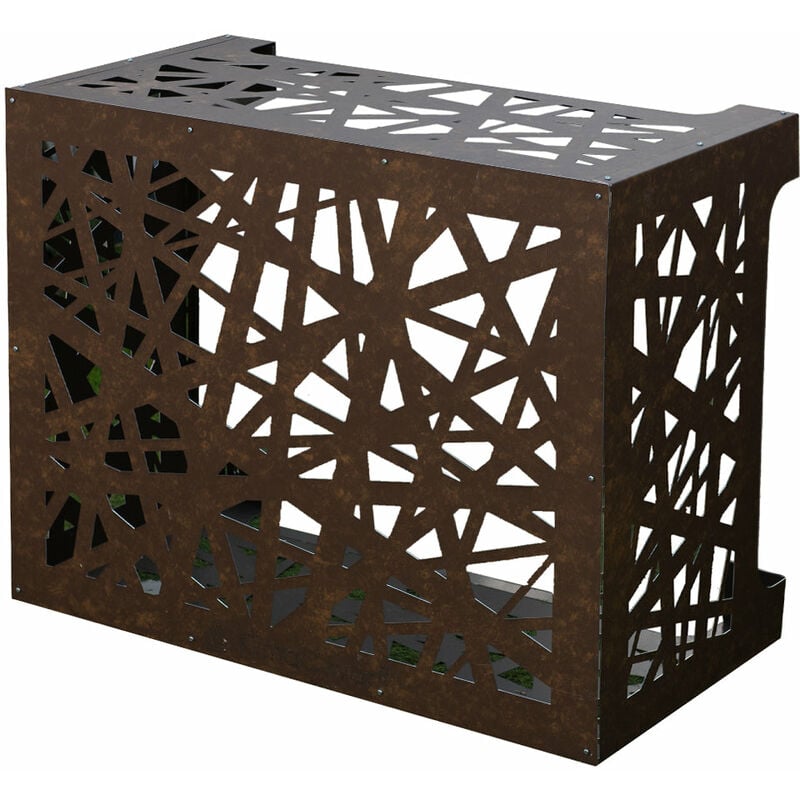 foto del prodotto copricondizionatore copertura per climatizzatore artist bronzo marrone corten in alluminio l86 x p44 x h68 cm