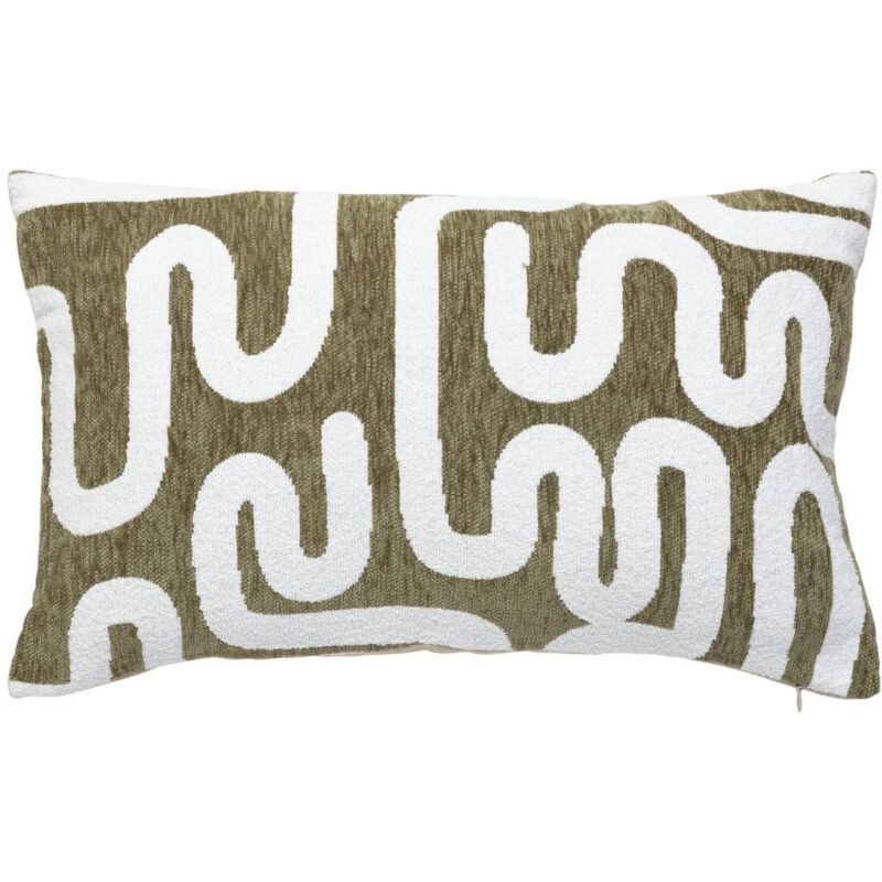 foto del prodotto copricuscino jeni in ciniglia verde cachi 50x30cm atmosphera cr ateur d int rieur