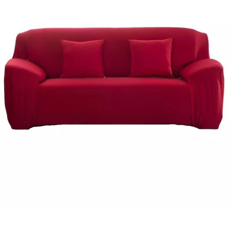 foto del prodotto copridivano 2 posti elasticizzato rosso, 145 185 cm