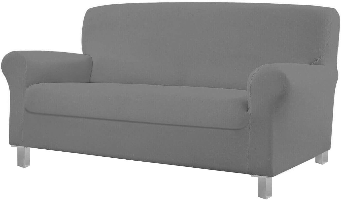 foto del prodotto copridivano antimacchia 4 posti impermeabile elasticizzato fodera salva divano grigio