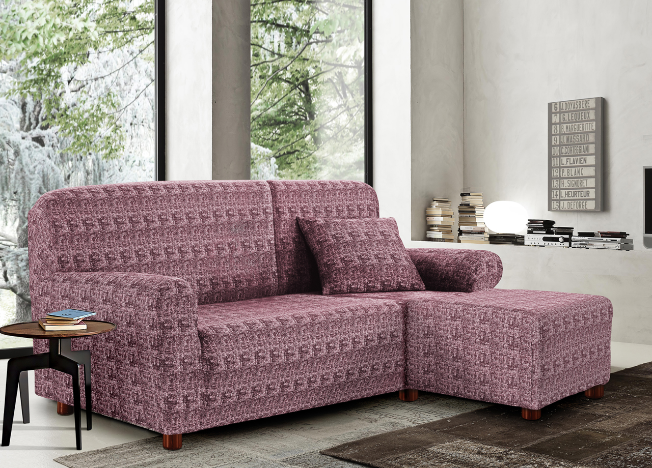 foto del prodotto copridivano antimacchia elasticizzato divano penisola angolare componibile fantasy - 1 3 - bordeaux