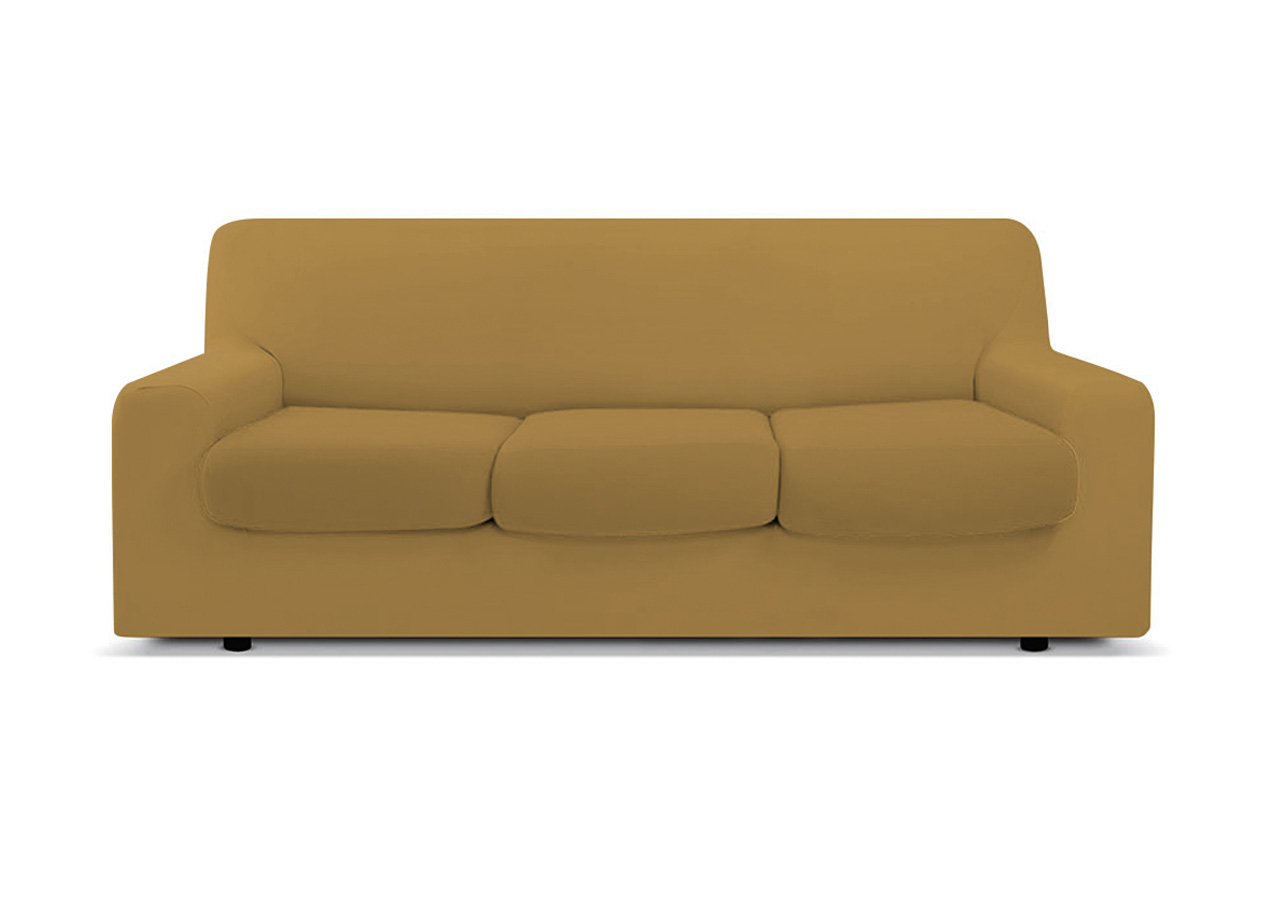 foto del prodotto copridivano antimacchia elasticizzato protettivo impermeabile genius tinta unita - 3 posti - biscotto 1010