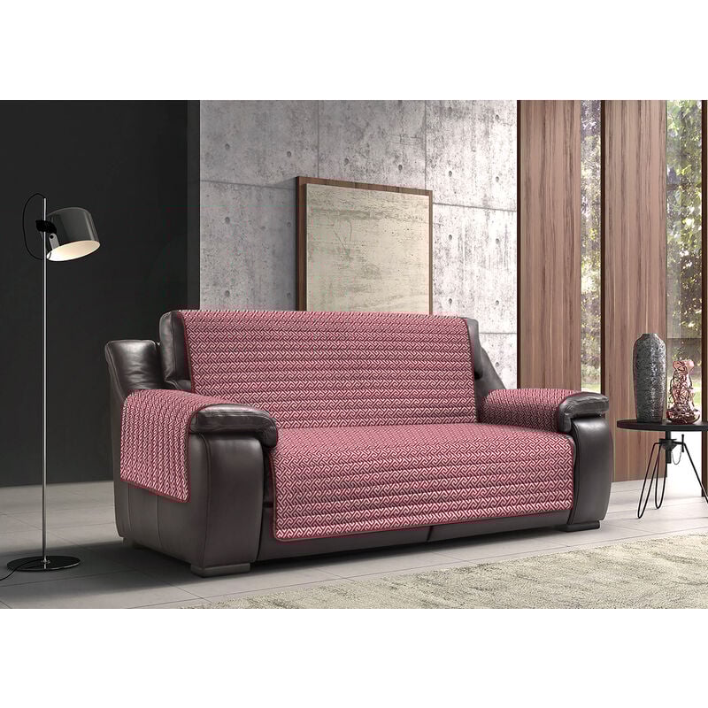 foto del prodotto copridivano antimacchia impermeabile trapuntato modello olimpo colore bordeaux, misura2 posticolorebordeaux