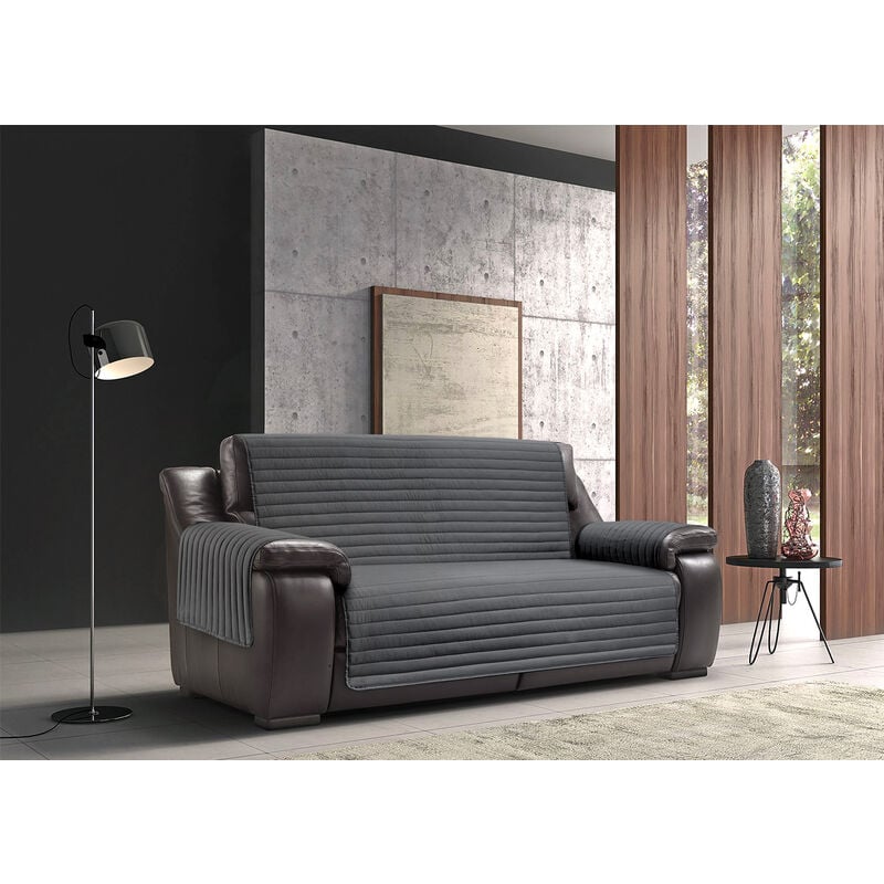 foto del prodotto copridivano antimacchia trapuntato modello sofà grigio chiaro-grigio scuro, misurapoltronacoloregrigio ch-grigio sc