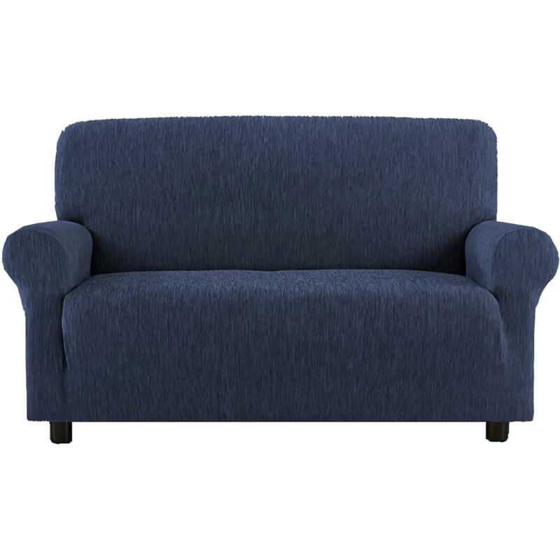 foto del prodotto copridivano blu unito elasticizzato new york, antigraffio, per divani con braccioli, telo divano universale, made in italy poltrona cm. 60 100