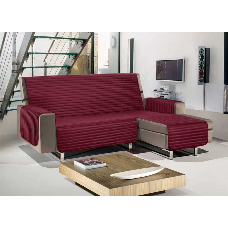 foto del prodotto copridivano con penisola trapuntato modello best colore bordeaux, misura190 cmcolorebordeaux