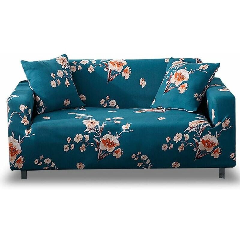 foto del prodotto copridivano copridivano 4 posti con braccioli copridivano elasticizzato copripoltrona copridivano elastico protezione universale per mobili, fiore blu