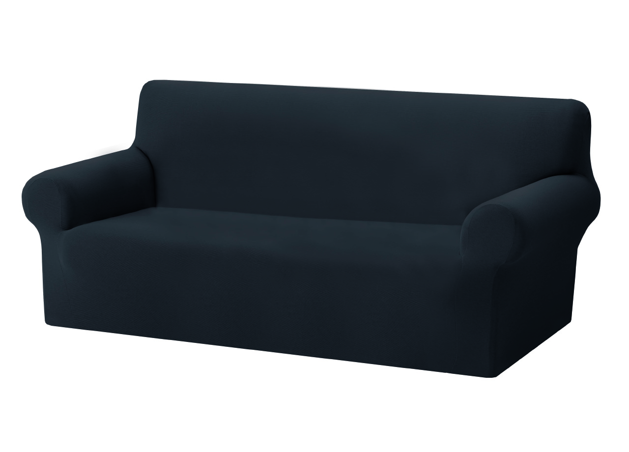 foto del prodotto copridivano copriseduta sofà elasticizzato tinta unita smile tessuto millerighe - 2 posti - stone