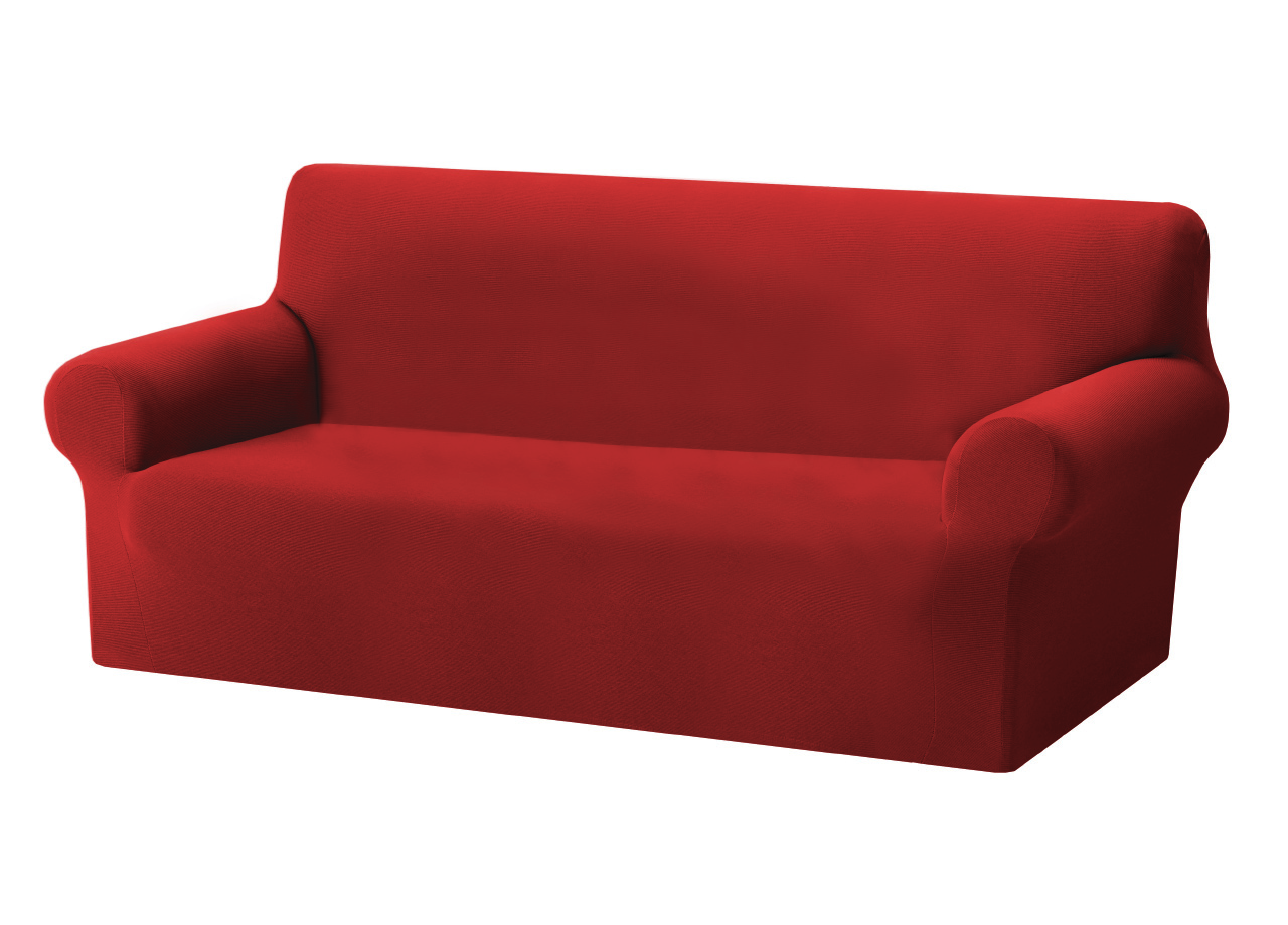 foto del prodotto copridivano copriseduta sofà elasticizzato tinta unita smile tessuto millerighe - 3 posti - oro