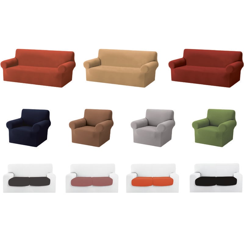 foto del prodotto copridivano copriseduta sofà elasticizzato tinta unita smile tessuto millerighe, misura2 posticolorebordeaux