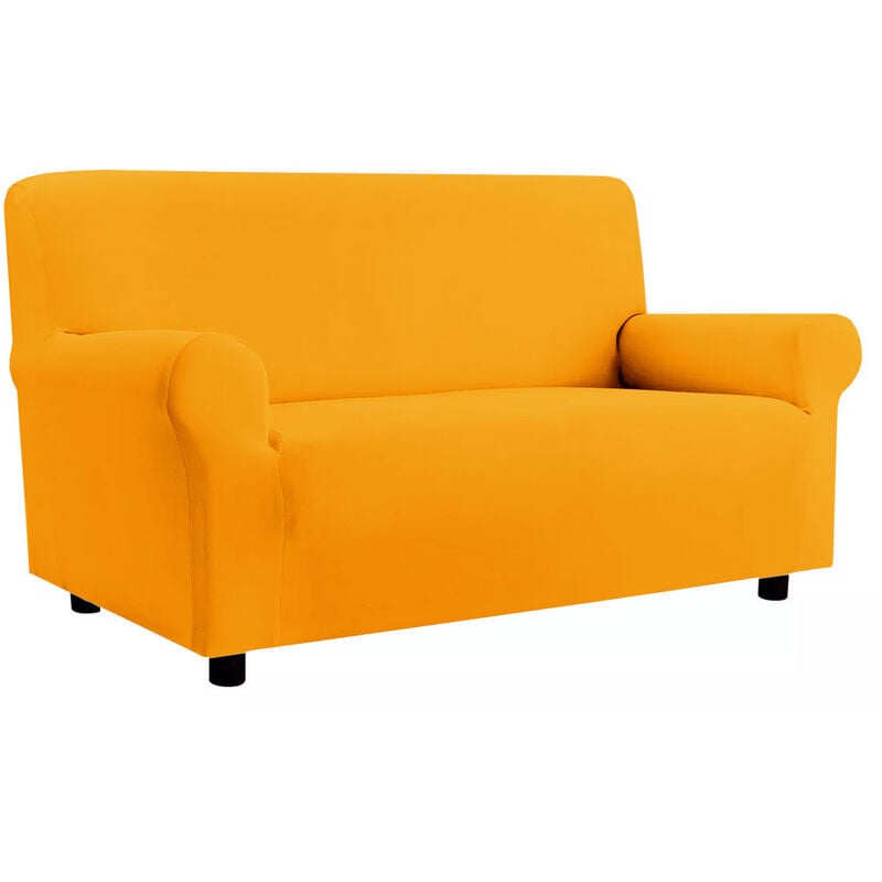 foto del prodotto copridivano elasticizzato antimacchia modello zeno colore arancio, misurapoltronacolorearancio