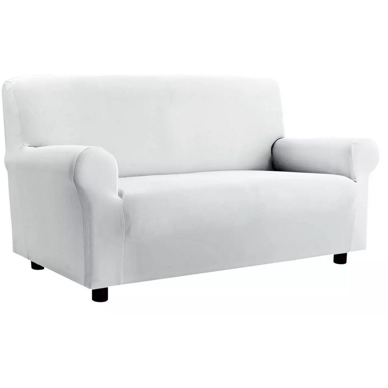 foto del prodotto copridivano elasticizzato antimacchia modello zeno colore bianco, misurapoltronacolorebianco