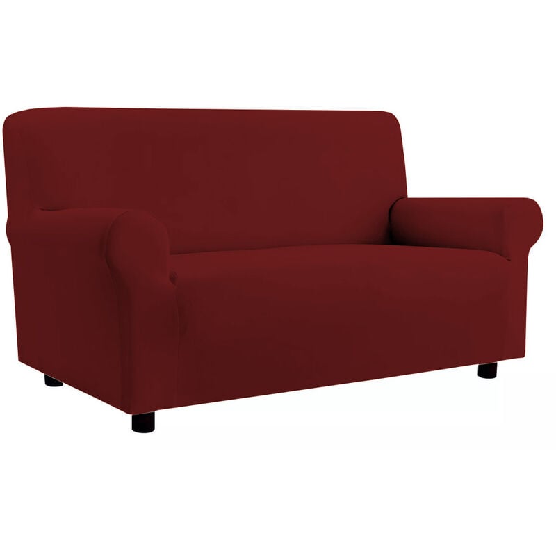 foto del prodotto copridivano elasticizzato antimacchia modello zeno colore bordeaux, misurapoltronacolorebordeaux
