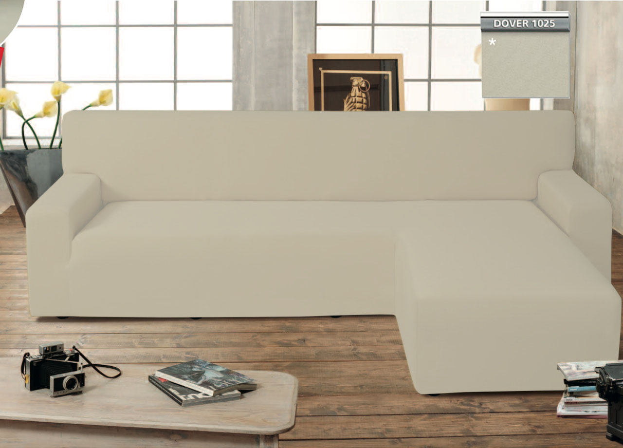 foto del prodotto copridivano genius con penisola chaise longue modello swing colore dover - destra - dover