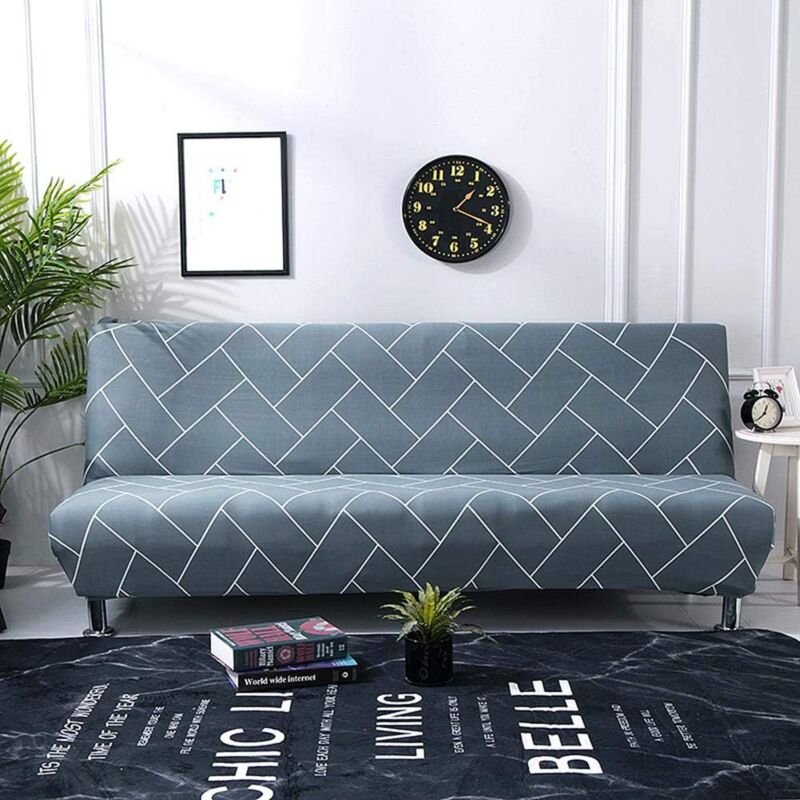 foto del prodotto copridivano letto per copertura completa di divani senza braccioli, elastico elasticizzato, rimovibile, protezione perfetta per divano da 160 190