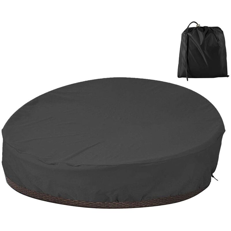 foto del prodotto copridivano letto rotondo impermeabile, copridivano letto in tessuto oxford 210d resistente e durevole
