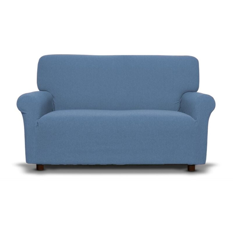 foto del prodotto copridivano new york azzurro elasticizzato, antigraffio, per divani con braccioli, telo divano universale, made in italy divano 2 3 posti cm. 110 170