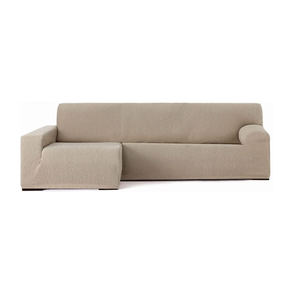 foto del prodotto copridivano penisola sinistra beige troya elastico 250 310 bracciolo lungo