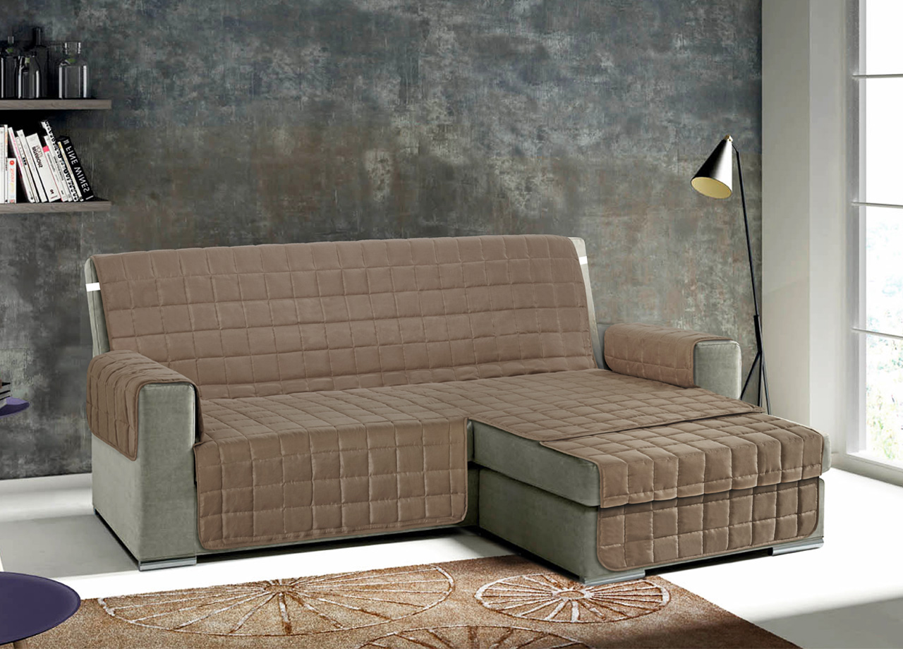 foto del prodotto copridivano per divani con penisola modello join colore marrone 290 cm marrone