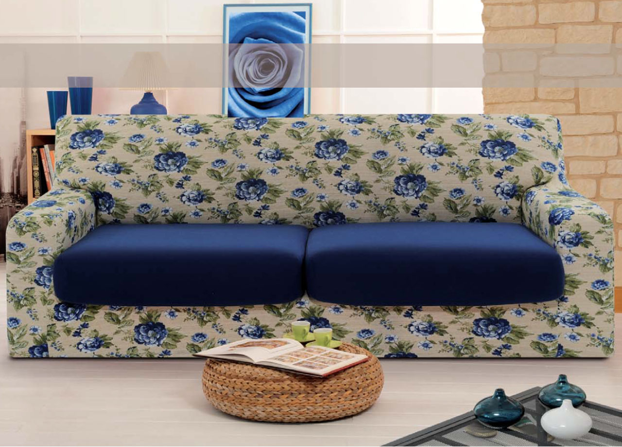 foto del prodotto copridivano sofa cover in fantasia disegno ab poltrona ab 2000 blu