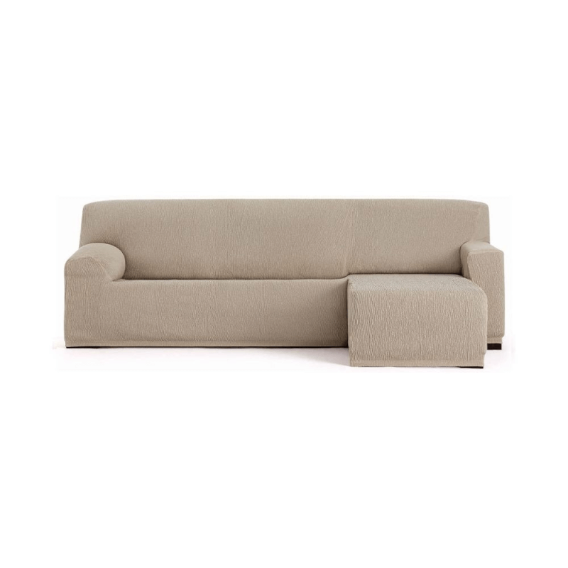 foto del prodotto copridivano troya elastico penisola destra beige bracciolo corto 250 310