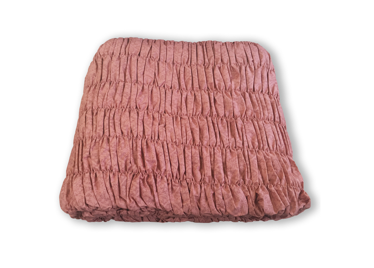 foto del prodotto copridivano universale arricciato rosa antico 2 posti rosa antico