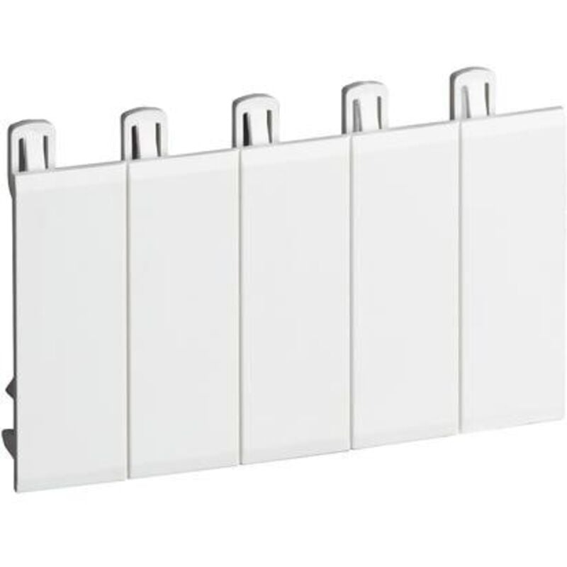 foto del prodotto copriforo bianco 5din con prefratture 1/2 mod ( bticino cod. f215fp )