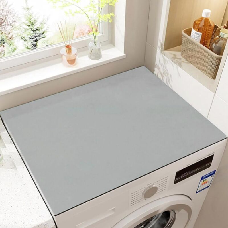 foto del prodotto coprilavatrice 60 x 60 cm grigio tappetino antiscivolo per lavatrice universale per lavatrice o asciugatrice sollbry