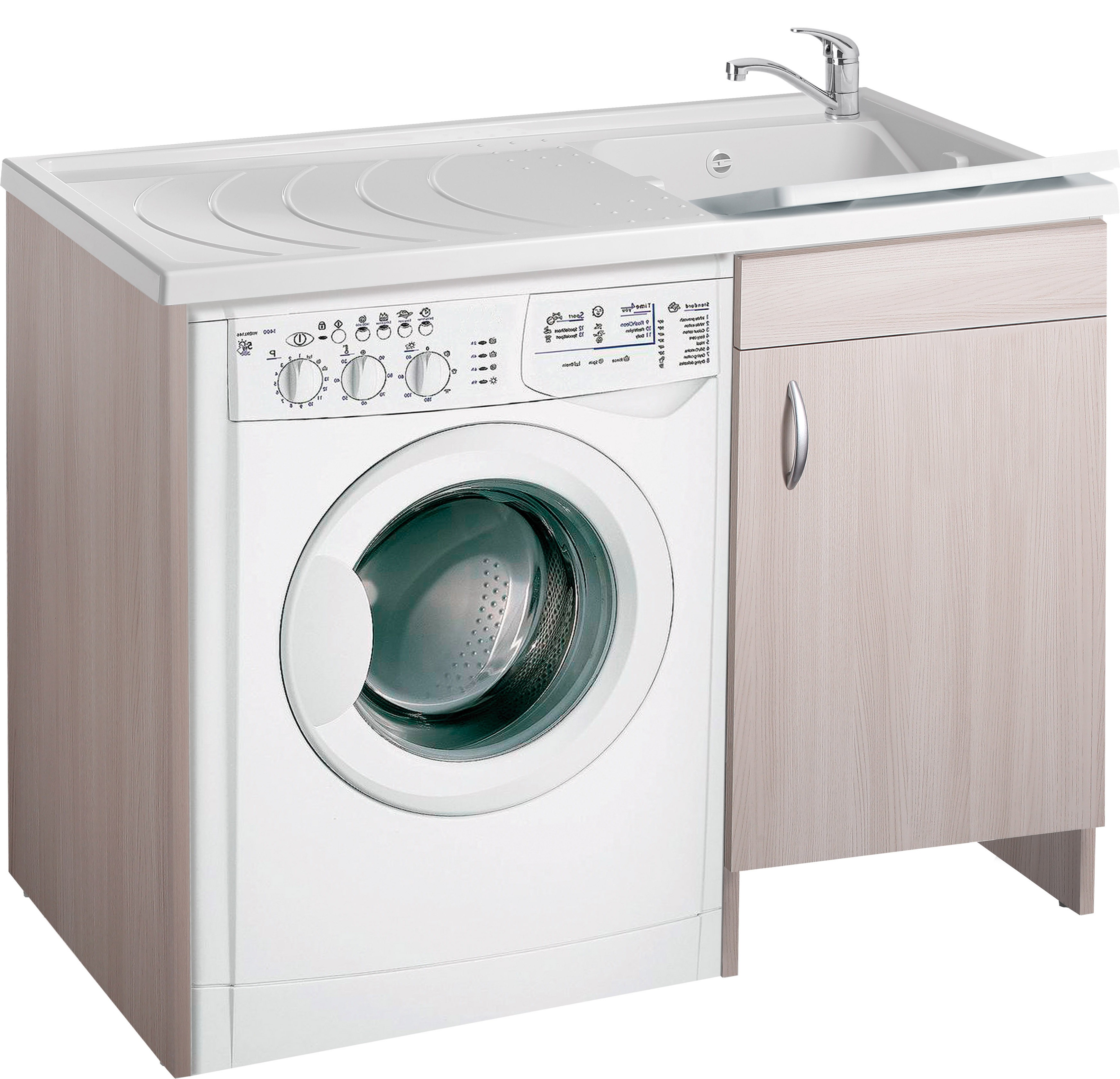 foto del prodotto coprilavatrice eco 109x60 colore olmo sinistro per zona lavanderia