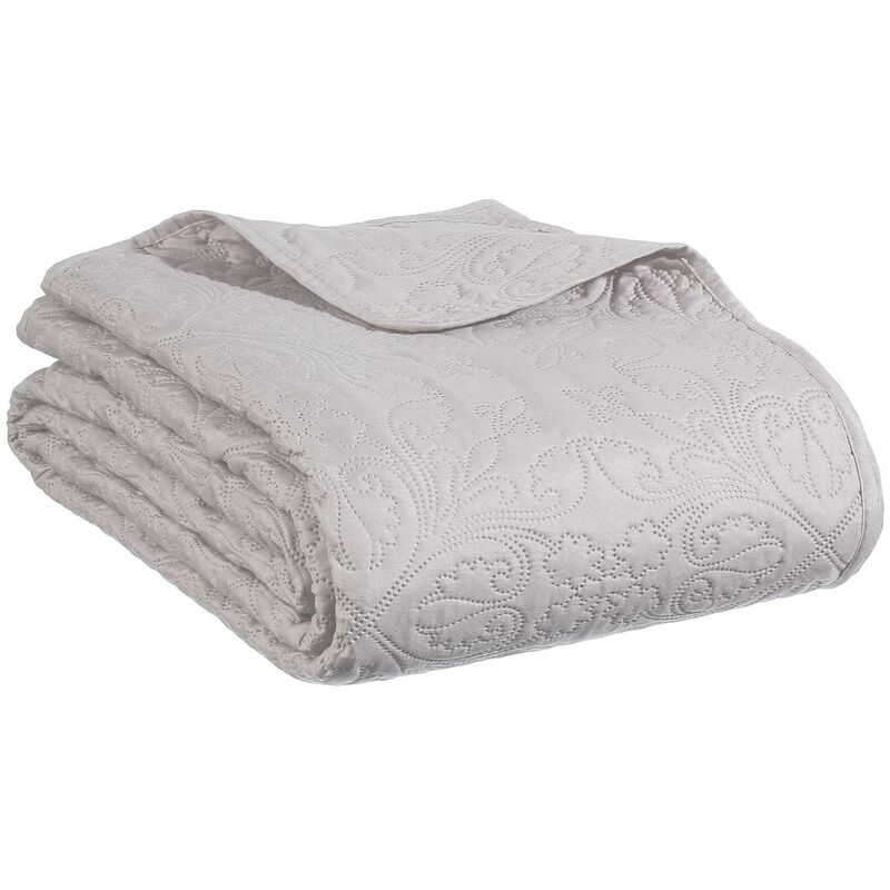 foto del prodotto copriletto a 2 strati arabesque grigio tortora 260x240cm atmosphera cr ateur d int rieur