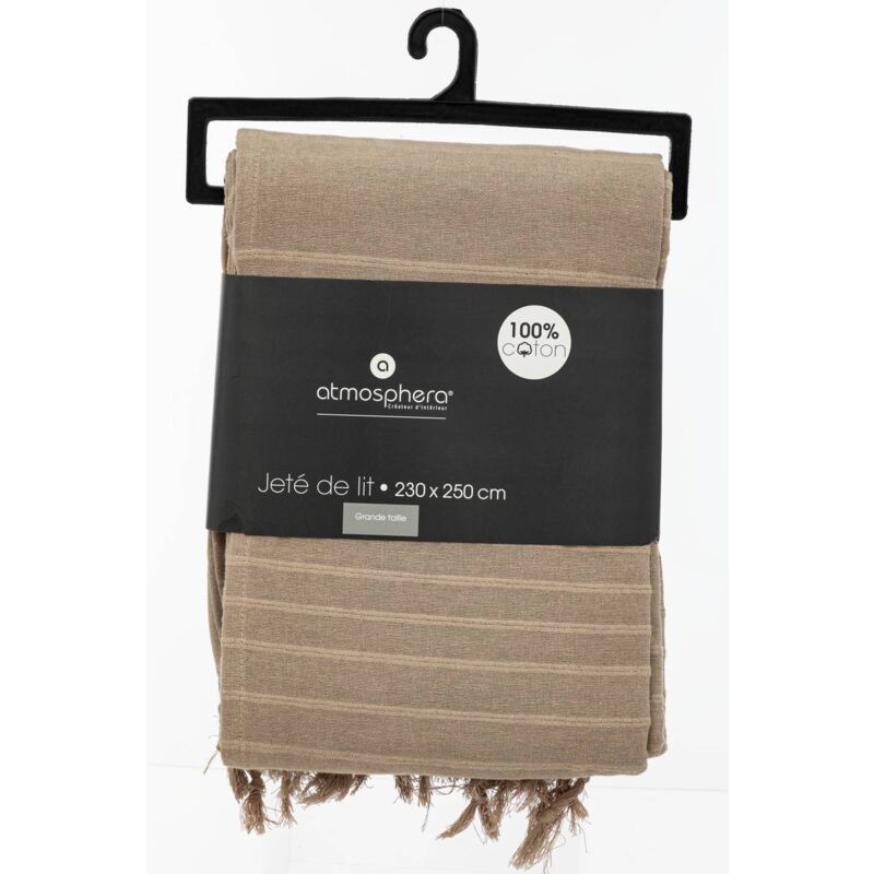 foto del prodotto copriletto anjali in cotone beige 230x250cm atmosphera cr ateur d'int rieur