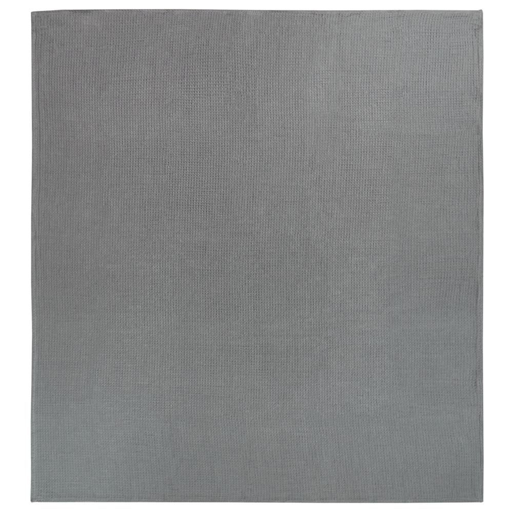 foto del prodotto copriletto in cotone grigio scuro 220 x 200 cm con motivo a tinta unita decorativo copriletto camera da letto