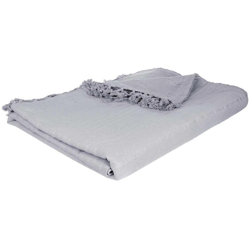 foto del prodotto copriletto in cotone grigio topo 230x250cm atmosphera cr ateur d int rieur