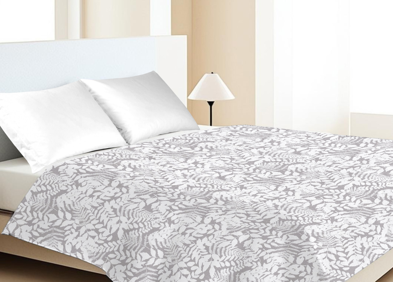foto del prodotto copriletto piquet primavera estate 100 cotone disegno natura matrimoniale beige