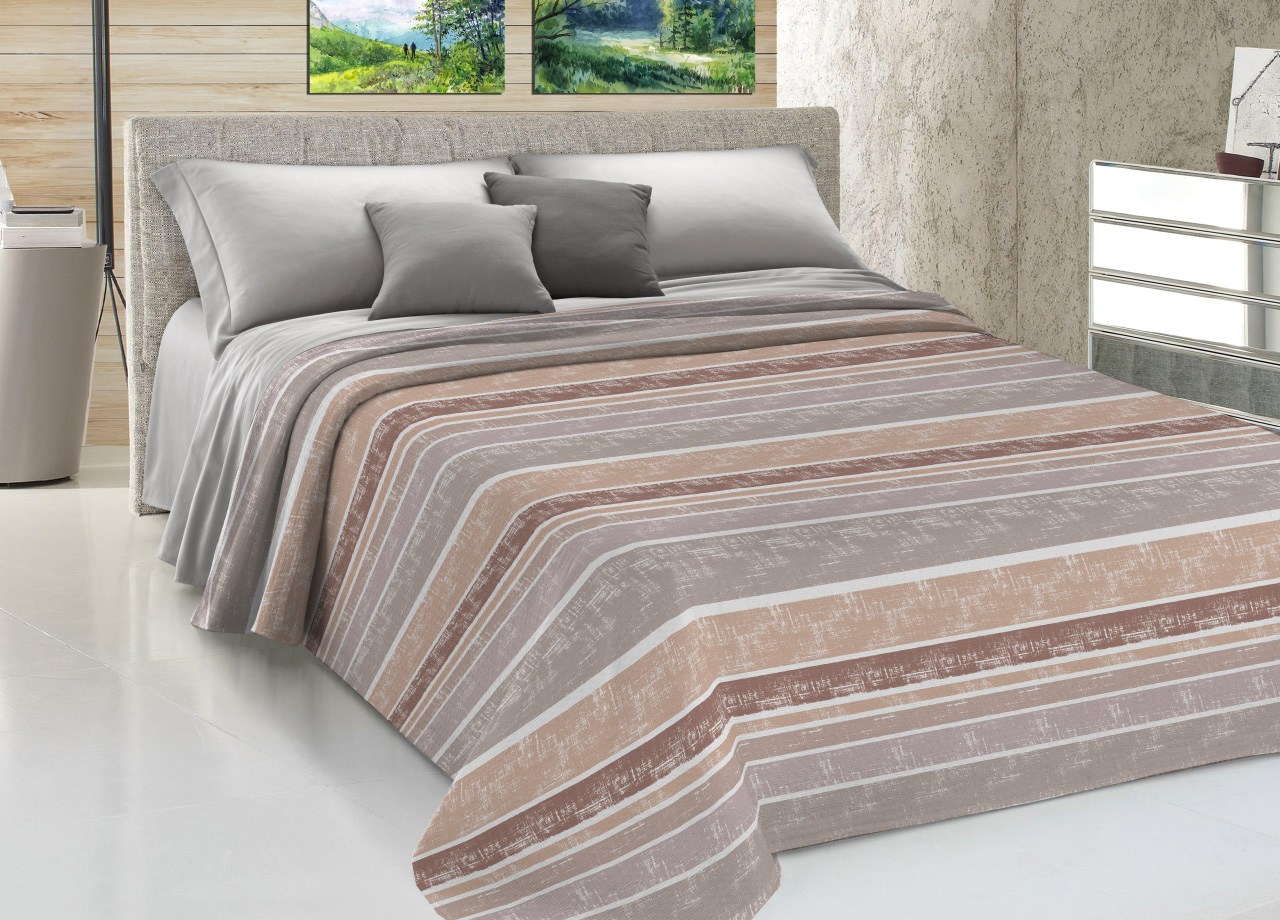 foto del prodotto copriletto piquet primavera estate 100 cotone sofia disegno rodrigo matrimoniale beige