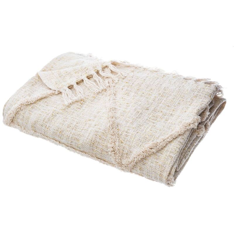 foto del prodotto copriletto shine in cotone beige 130x180cm atmosphera cr ateur d int rieur