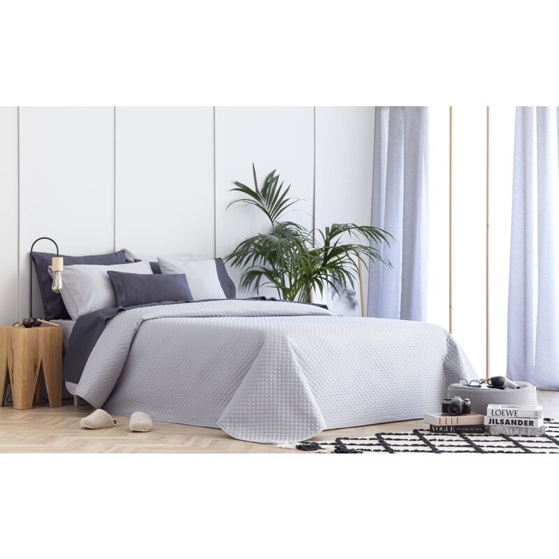 foto del prodotto copriletto trapuntato sottile con motivo a rombo, per primavera, estate, autunno e inverno, 100 microfibra extra morbido, copriletto multiuso, letto