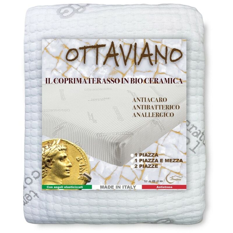 foto del prodotto coprimaterasso antiacaro in bioceramica ottaviano 1 piazza e mezza