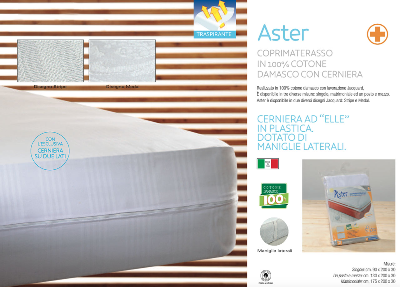 foto del prodotto coprimaterasso aster con cerniera e maniglie laterali - matrimoniale - fasciato