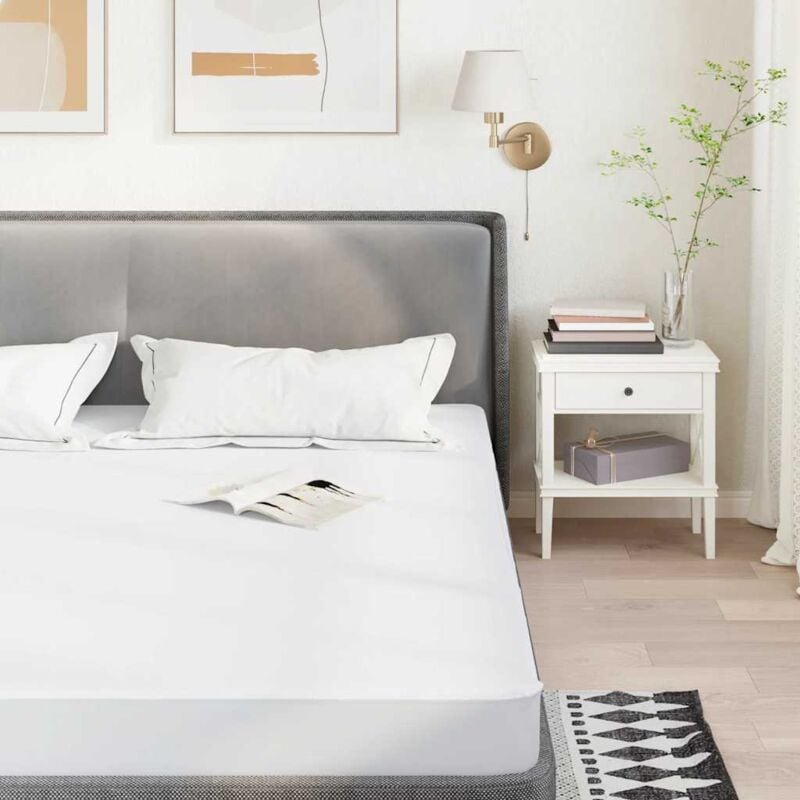 foto del prodotto coprimaterasso bianco 100x220 cm impermeabile vidaxl