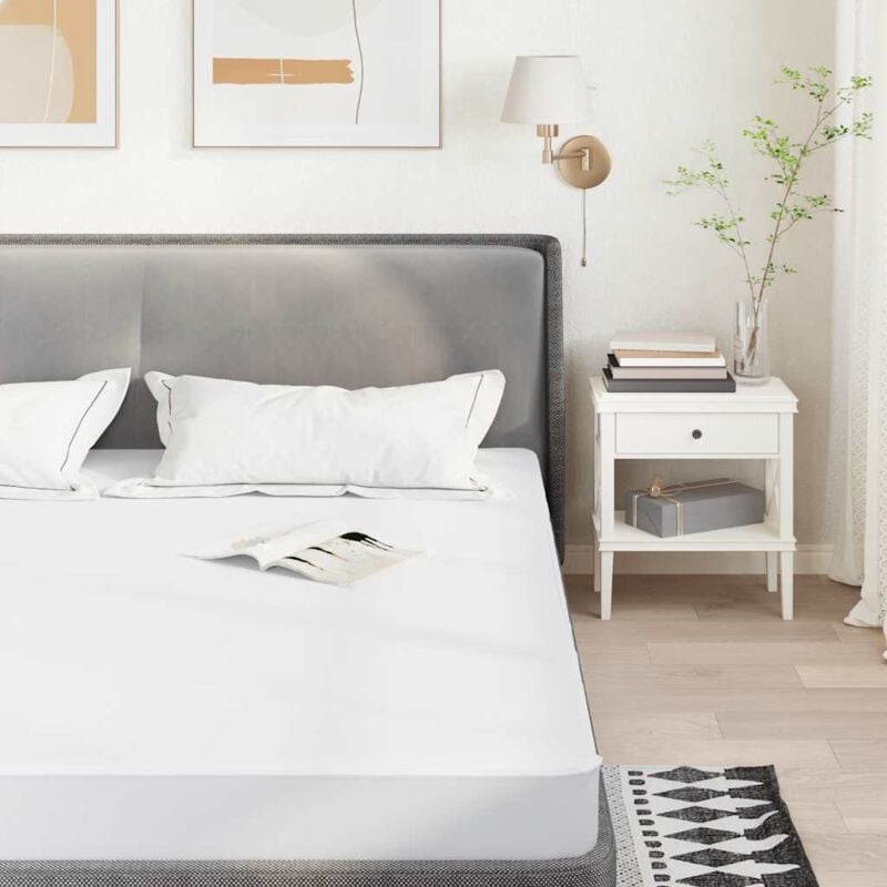 foto del prodotto coprimaterasso bianco 200x200 cm impermeabile vidaxl