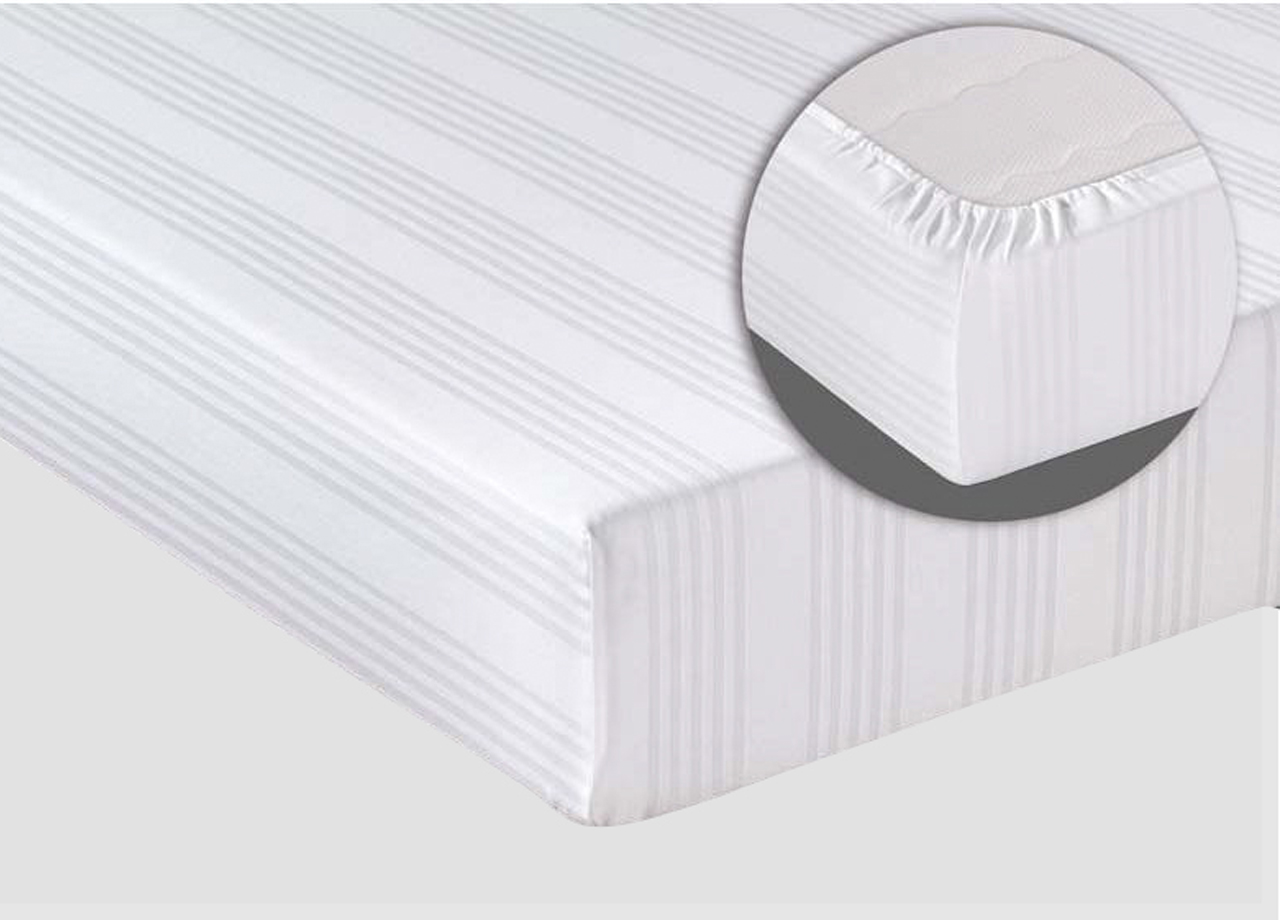 foto del prodotto coprimaterasso bianco protezione letto materasso modello sanfort con angoli matrimoniale coprimat angoli
