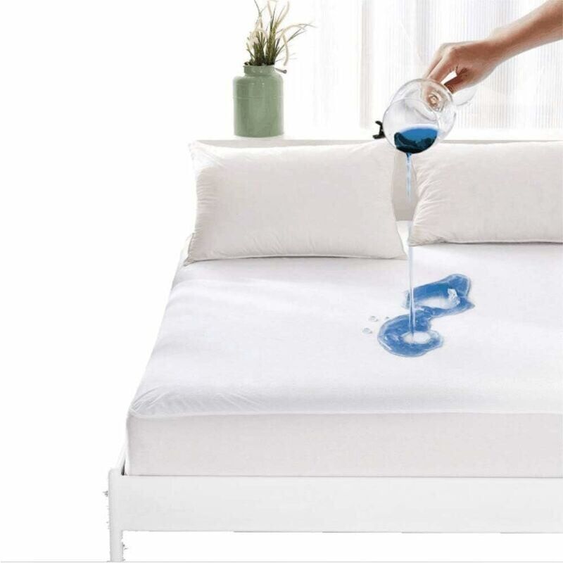 foto del prodotto coprimaterasso dimensioni 90x200cm coprimaterasso impermeabile coprimaterasso antiallergico contro acari e muffe traspirante in vari colori
