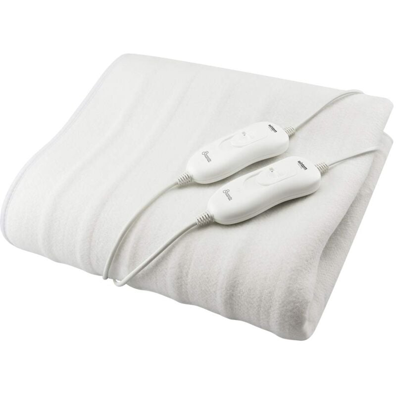 foto del prodotto coprimaterasso elettrico matrimoniale - coperta elettrica 160x140cm con scaldaletto elettrico, 2 livelli di temperatura, in poliestere deluxe,