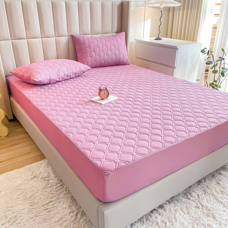 foto del prodotto coprimaterasso impermeabile con patta da 20 30 cm, coprimaterasso morbido e silenzioso per letti per adulti e bambini, rosa 90 x 200 cm 