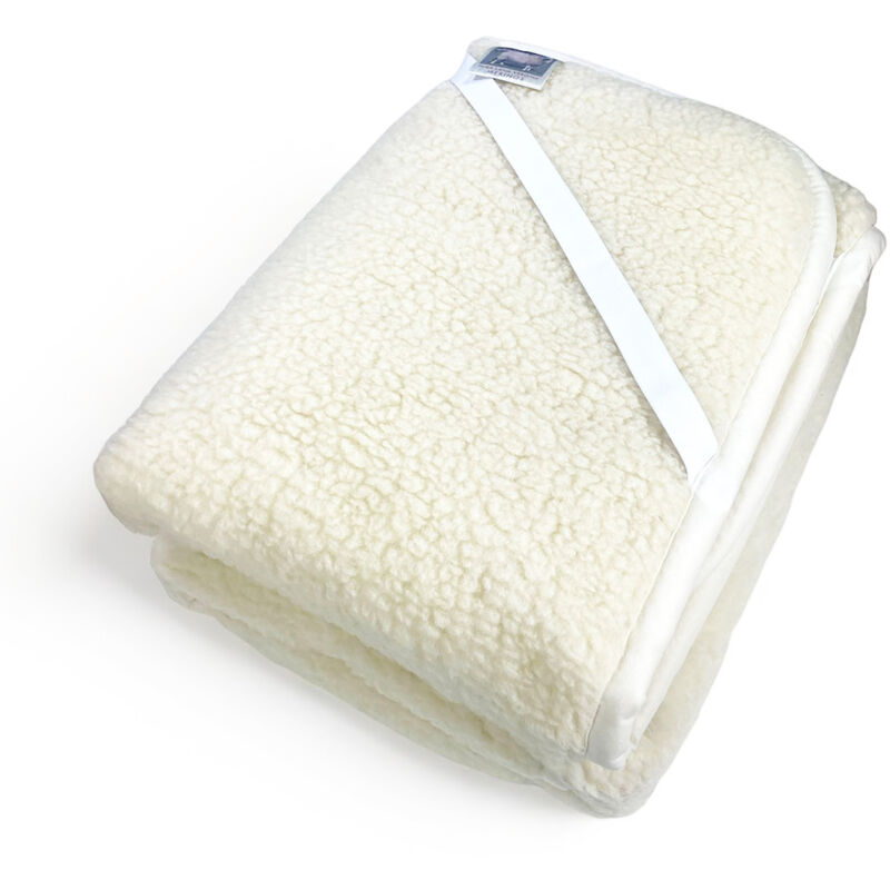 foto del prodotto coprimaterasso topper mary in vera lana merinos 1000 gr. in 11 misure differenti singolo cm. 90x200