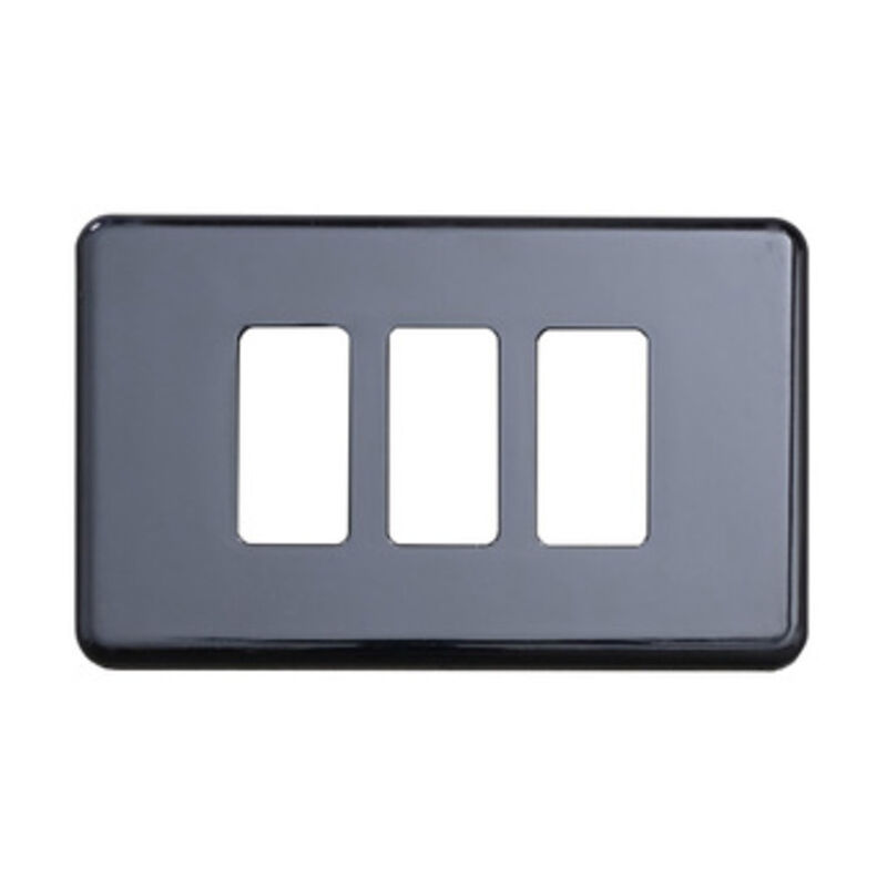 foto del prodotto coprinterruttore plastica minumet mis.c nero 2 pz