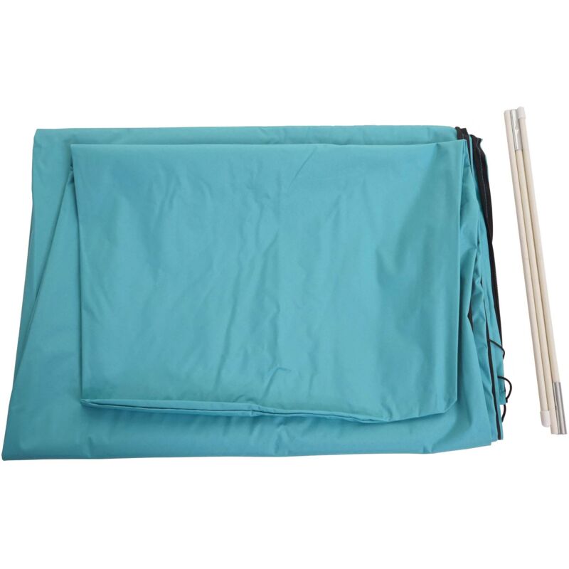 foto del prodotto copriombrellone copertura ombrellone ad arco protettiva hhg poliestere con cerniera 3,5x3,5m azzurro