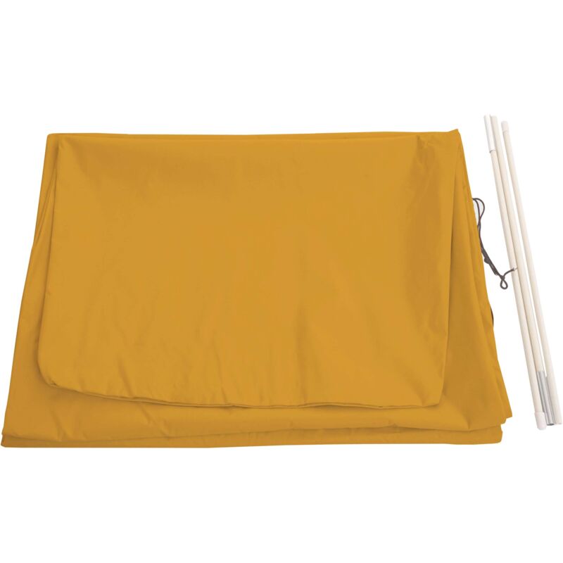 foto del prodotto copriombrellone copertura ombrellone ad arco protettiva hhg poliestere con cerniera 3x3m giallo